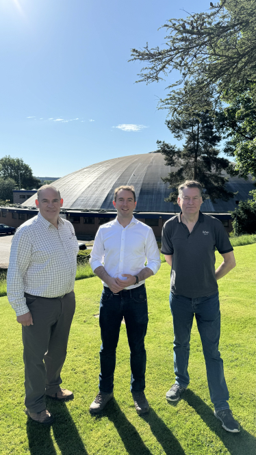 Luke, John and Murdo outside bells